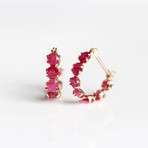 cui-cui／キュイキュイ ルビー スナップ フープ ピアス
