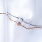 スクエア・プレートのペアブレスレット