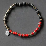 Triple part Beads -Red-