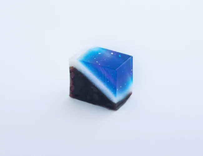星屑を散りばめた幻想的な羊羹