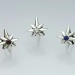 8ポイントスターピアスwith stone