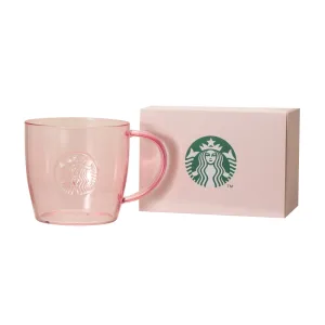 Starbucks Coffee／スターバックスコーヒー ギフトボックス入り耐熱グラスロゴマグピンクベージュ355ml