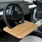 竹製 車ハンドルテーブル