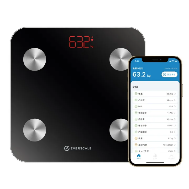 スマホでデータ管理できる体組成計