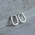 SILVER925 オブロングピアス