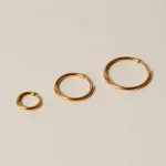 Hinged Thin Hoop Pierce［Stainless］