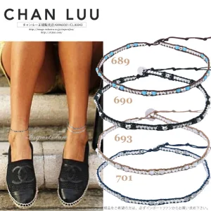 CHAN LUU／チャンルー アンクレット 天然石＆シルバーナゲット