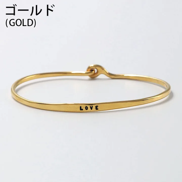 甘すぎないLOVEシルバーバングル