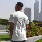 燃料計デザインのバックプリントTシャツ