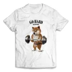柴犬筋トレ フィットネスジムTシャツ