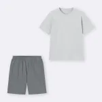 コットンカラーラウンジセット(半袖&ショートパンツ)