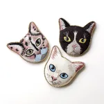 キャット刺繍ミラー