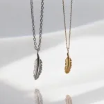 フェザー ペア ネックレス