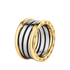 BVLGARI／ブルガリ ビー・ゼロワン ゴールド＆スティール リング