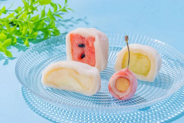 メロン、スイカ、さくらんぼ、フルーツ大福が勢ぞろい! 弁才天 「夏のフルーツ大福4種セット」